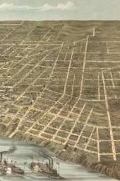 Memphis, Tennessee Vintage Map Field Journal Notebook, 50 pages/25 sheets, 4x6