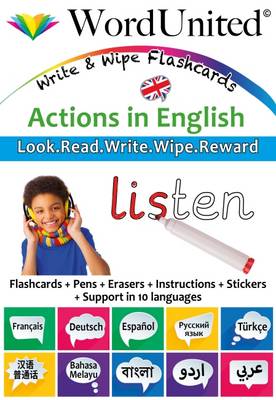 Actions in English: Write & Wipe Flashcards