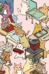 Literary Binder Cats Field Journal Notebook, 100 pages/50 sheets, 4x6