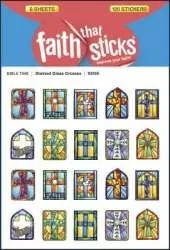 Stained Glass Crosses - Faith That Sticks Stickers