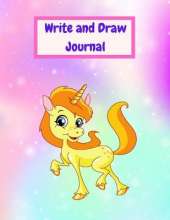 Write and Draw: Unicorn Draw and Write Composition for boys and girls Dotted Midline and Picture Space Large size - 8.5 x 11