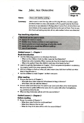 Storyworlds Bridges Stage 10 Jake Ace Detective Guided Reading Card