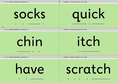 Read Write Inc. Fresh Start: 2024 Module Green Word Cards