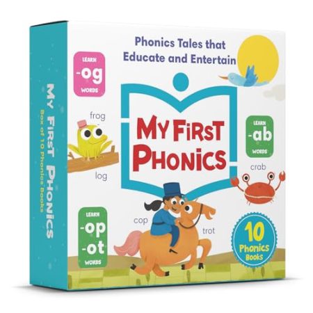 My First Phonics: Box Set of 10 books for Kids – Learn-to-Read Library| Sight Words, Rhyming Stories & CVC Word Practice | Early Reading Books for Toddlers, Preschool & Kindergarten| Age 2+ (Select Learning)