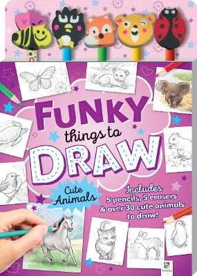Funky Things to Draw: Cute Animals 5-Pencil Set