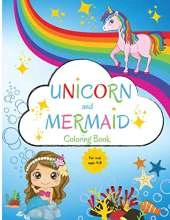 Unicorn and Mermaid Coloring Book for Kids: For Kids ages 4-8 Coloring Book for Kids 4-8 Easy Level for Fun and Educational Purpose Preschool and Kindergarten