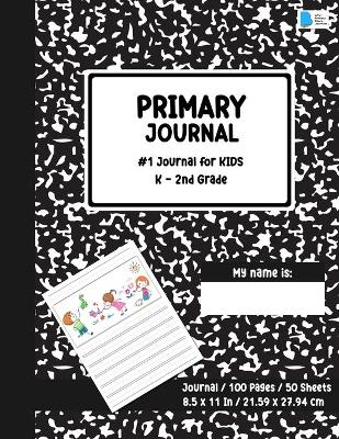 Primary Story Book: Dotted Midline and Picture Space Black Marble Design Grades K-2 School Exercise Book Draw and Write Note book 100 Story Pages - ( Kids Composition Notebooks ) Durable Soft Cover Home School, Kindergarten v13