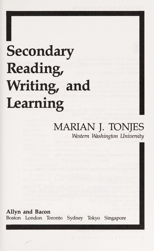 Secondary Reading, Writing and Learning