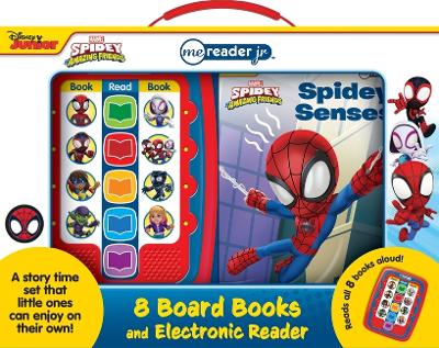 Marvel Spidey and His Amazing Friends: Me Reader Jr 8 Board Books and Electronic Reader Sound Book Set: Me Reader Jr: 8 Board Books and Electronic Reader