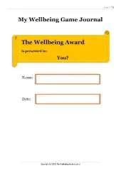 The Wellbeing Game Journal