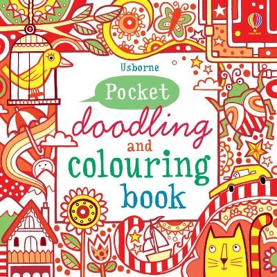 Pocket Doodling and Colouring Book Red