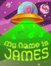 My Name is James: Personalized Primary Name and Number Tracing Workbook with a Cute UFO Theme for Kids in Preschool and Kindergarten
