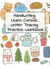 Handwriting Learn Cursive Letter Tracing Practice Workbok: Cute Kawaii Kitty Cats Black Lined Journal Book - ABC Handwriting Books For Preschool - Pre K Tracing Workbook Age 4 - 120 Sheets, 8.5"x11" Inches, Cute Printed Cover