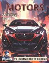 Motors: 90 Illustrations of super cars to colorize