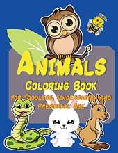 Animal Coloring Book for Kids: Have fun with your children with this gift: Color tiger, dog, cat, elephant and rabbit 40 pages of pure fun!