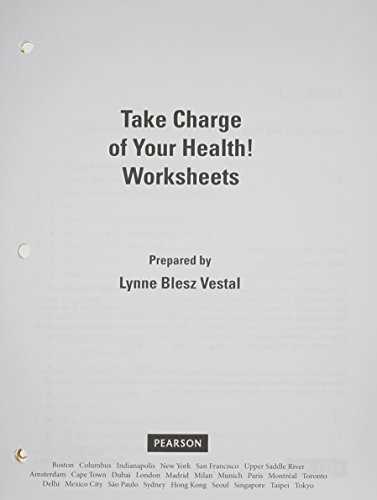 Take Charge of Your Health Worksheets