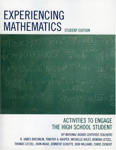 Experiencing Mathematics: Activities to Engage the High School Student