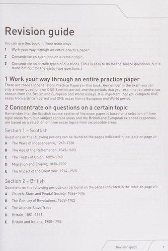 Higher History: Practice Papers for SQA Exams