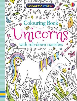Colouring Book Unicorns with Rub-Down Transfers x 5 pack