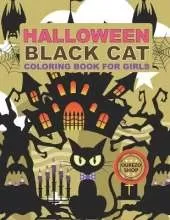 Halloween Black cat Coloring Book For Girls