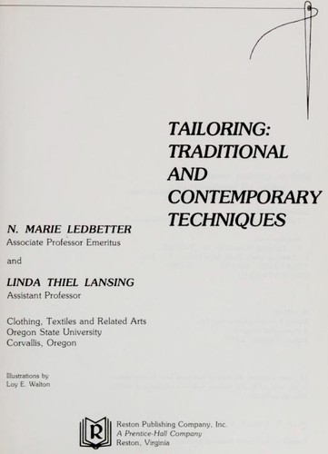 Tailoring: Traditional and Contemporary Techniques