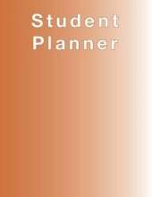 Burnt Orange Planner, Agenda, Organizer for STUDENTS, (undated) large 8.5 x 11, Weekly View, Monthly View, Yearly View