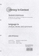 Language to Analyse, Review and Comment Teacher's Portfolio