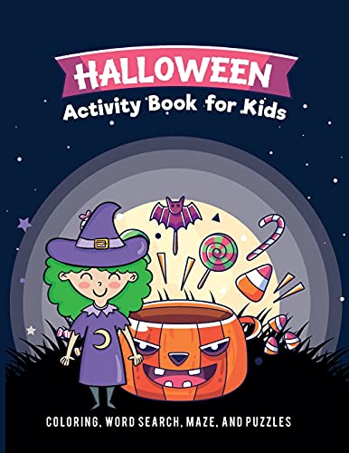 Halloween Activity Book for Kids: Coloring, Drawing, Word Search, Maze, and Puzzles