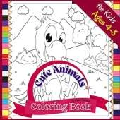 Cute Animals Coloring Book for Kids ages 4-8: Fun Coloring book to Color Farm and Wild Animals, 72 pages, Paperback 8.5*8.5 inches