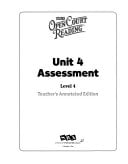 Open Court Reading, Unit 4 Assessment Annotated Teacher Edition, Level 4