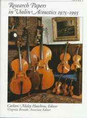 REASEARCH PAPERS IN VIOLIN, ACOUSTICS, 1975-1993