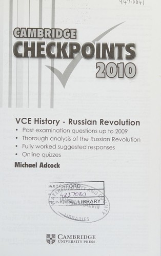 Cambridge Checkpoints VCE History - Russian Revolution 2010