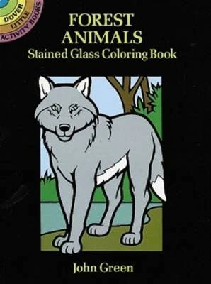 Forest Animals Stained Glass Colouring Book