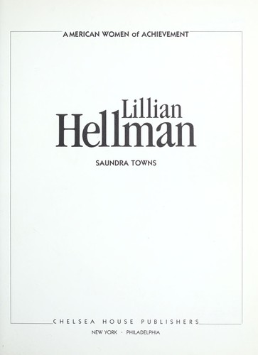 Lillian Hellman: Playwright
