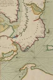 Poetose Notebook featuring 18th century chart of the Sea Coast of Ireland from Dublin to London-Derry (50 pages/25 sheets)