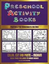 Printable Fun Worksheets for Kids (Preschool Activity Books - Medium): 40 Black and White Kindergarten Activity Sheets Designed to Develop Visuo-Perceptual Skills in Preschool Children.