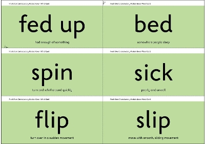 Read Write Inc. Fresh Start: Module Green Word Cards