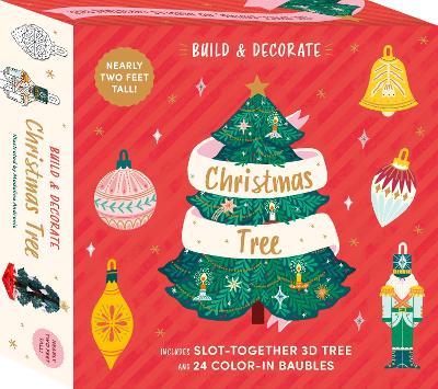 Build & Decorate: Christmas Tree: Includes slot together 3d tree & 24 colour-in baubles