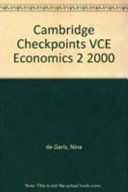 Cambridge Checkpoints VCE Economics 2 2000