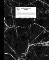 Marbled Composition Notebook: Black Marble Paper | Wide Ruled Notebook/Journal Paper