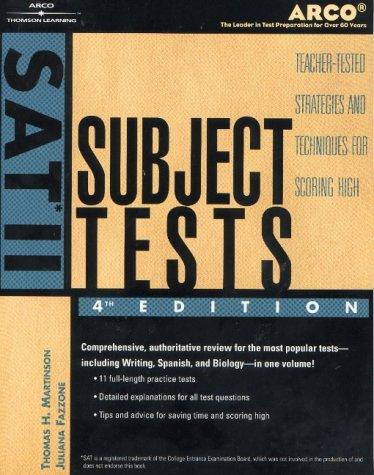 SAT II Subject Tests: Teacher-tested Strategies & Techniques for Scoring High