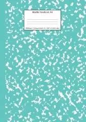 Marble Notebook A4: Turquoise Marble College Ruled Journal
