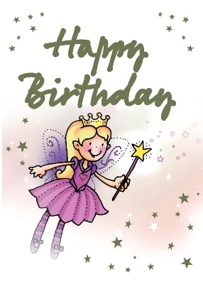 Fairies - Happy Birthday Card-Book: 6 Card-Book Pack