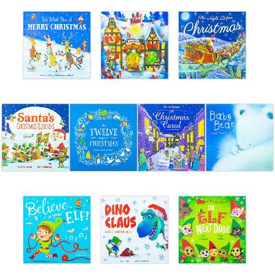Santa's Big Pack of Christmas Stories 10 Book Collection: (Christas Carol, Baby Bear, The Elf Next Door, Dino Claus, The Night Before Christmas, Santa's Toy Shop)