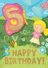 Insects (Age 5) - Happy Birthday Card-Book: 6 Card-Book Pack