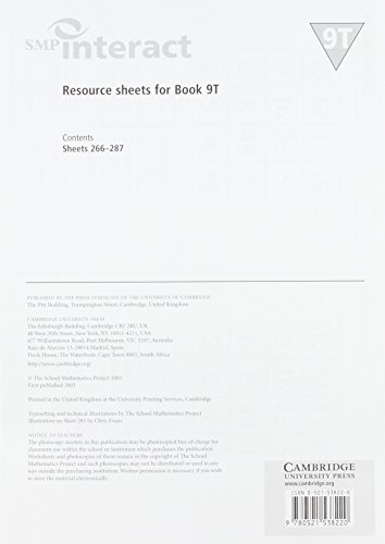 SMP Interact Resource Sheets for Book 9T