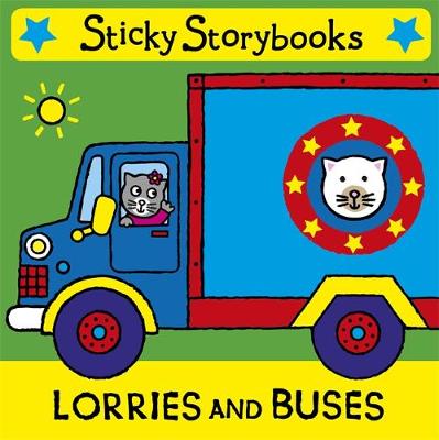 Sticky storybooks: Lorries and Buses: Cloth Book with Strap