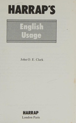 Harrap's English Usage
