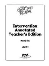 Open Court Reading, Intervention Workbook Annotated Teacher Edition, Grade 1