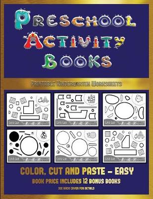 Printable Kindergarten Worksheets (Preschool Activity Books - Easy): 40 Black and White Kindergarten Activity Sheets Designed to Develop Visuo-Perceptual Skills in Preschool Children.